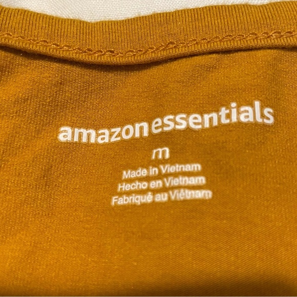 Gold Yellow Long Sleeve Crew Neck Smocked Cuff T-shirt EUC - Picture 3 of 4